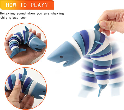 4-Pack Jiggle Wiggle 7-Inch Jumbo Fidget Slug Toy