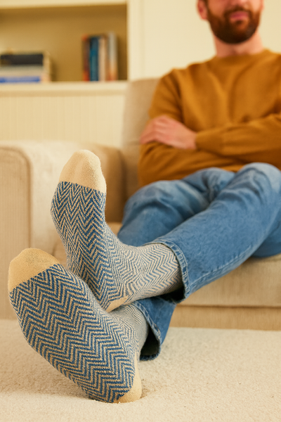 6-Pairs Mossimo Men’s Herringbone Boot Socks – Value Pack (Soft, Warm & Breathable)