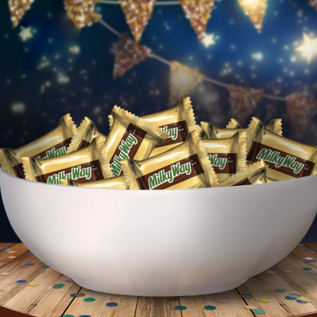 Milky Way Mini Chocolate Bars – 1lb, 2lb, 3lb, or 4lb Bulk Fun Size Candy – Individually Wrapped Caramel & Nougat Treats for Holidays, Parties & Sharing