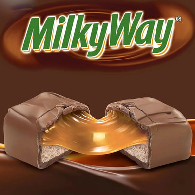 Milky Way Mini Chocolate Bars – 1lb, 2lb, 3lb, or 4lb Bulk Fun Size Candy – Individually Wrapped Caramel & Nougat Treats for Holidays, Parties & Sharing