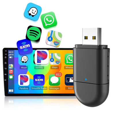 2-in-1 Wireless CarPlay & Android Auto Adapter | USB & Type-C Plug | 5.8GHz Wi-Fi