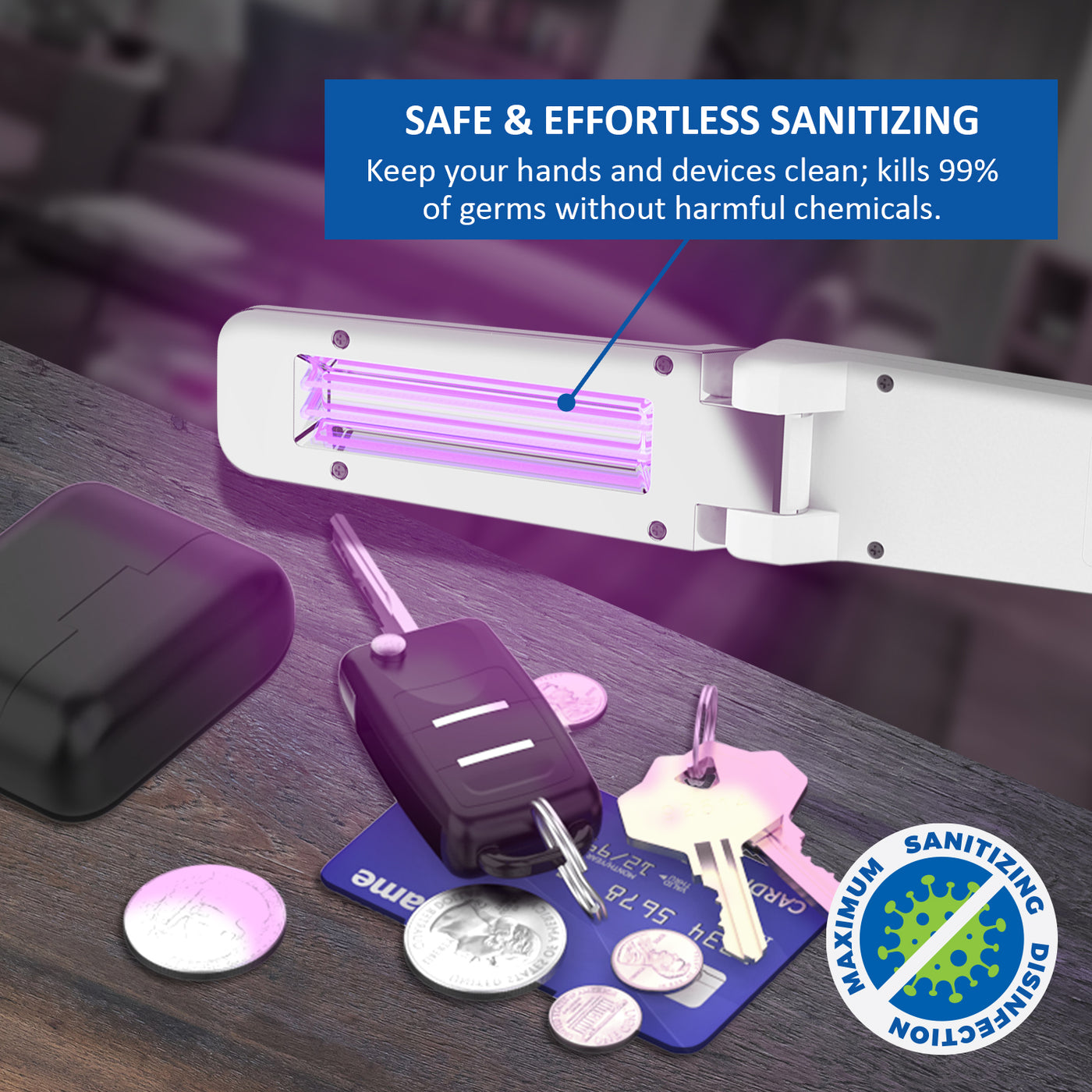 Compact Foldable UV Sanitizer Wand