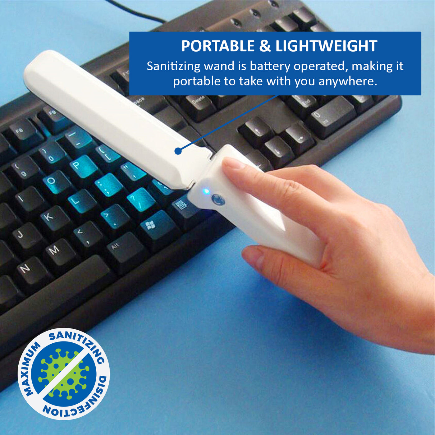 Compact Foldable UV Sanitizer Wand