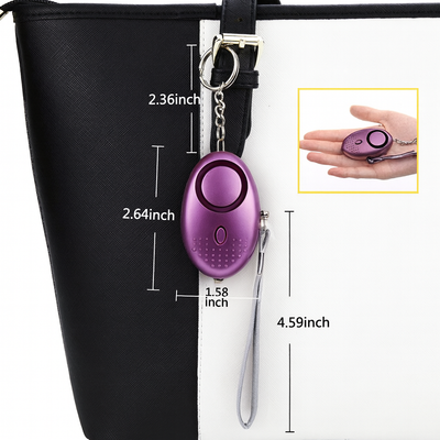 2-Pack Personal Security Alarm Keychain with LED Light