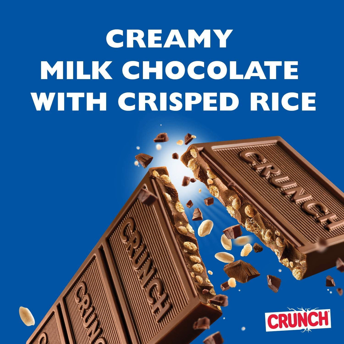 Crunch Snack Size Chocolate Bar - Creamy Milk Chocolate and Crisped Rice - Individually wrapped Snack Size Crunch Candy bars