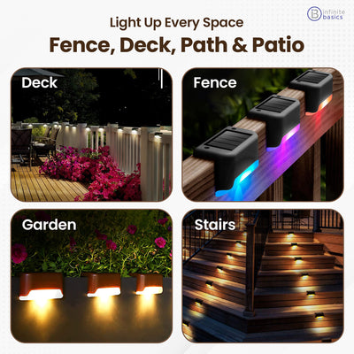 8-Pack Solar LED Deck & Step Lights
