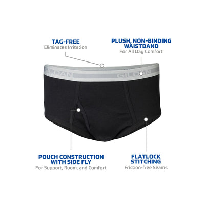 Value Pack Gildan Men's Classic Tag-Free Briefs Assorted (M, 3X)