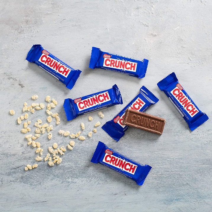 Crunch Snack Size Chocolate Bar - Creamy Milk Chocolate and Crisped Rice - Individually wrapped Snack Size Crunch Candy bars