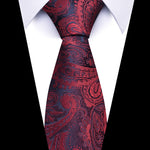 Burgundy & Black Paisley