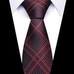 Deep Charcoal & Crimson Plaid