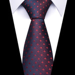 Deep Navy with Crimson Dots