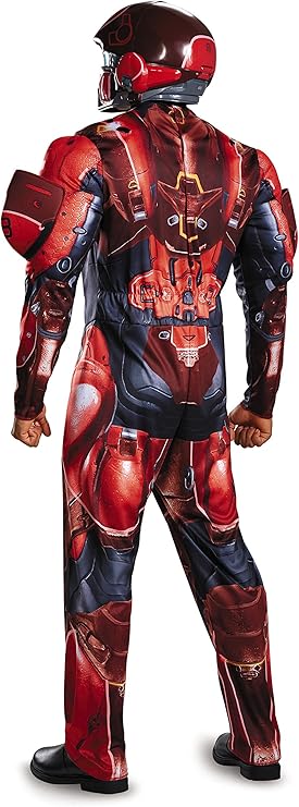 Disguise Men's Halo Red Spartan Muscle Costume XXL