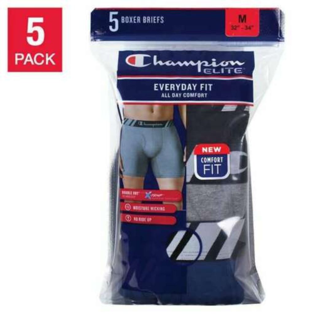 5-Pack Champion Elite Everyday Fit Boxer Briefs