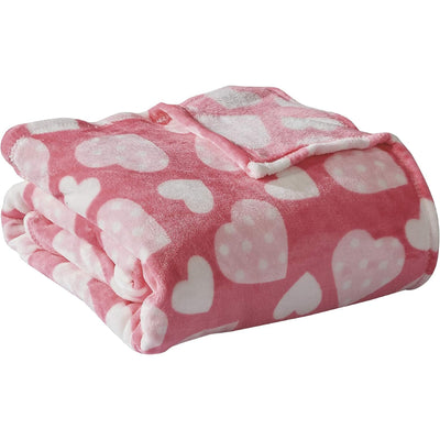 Ultra Plush Valentine's Day Heart-Themed Throw Blanket – Soft, Cozy, and Luxurious Fleece, 50" x 60"