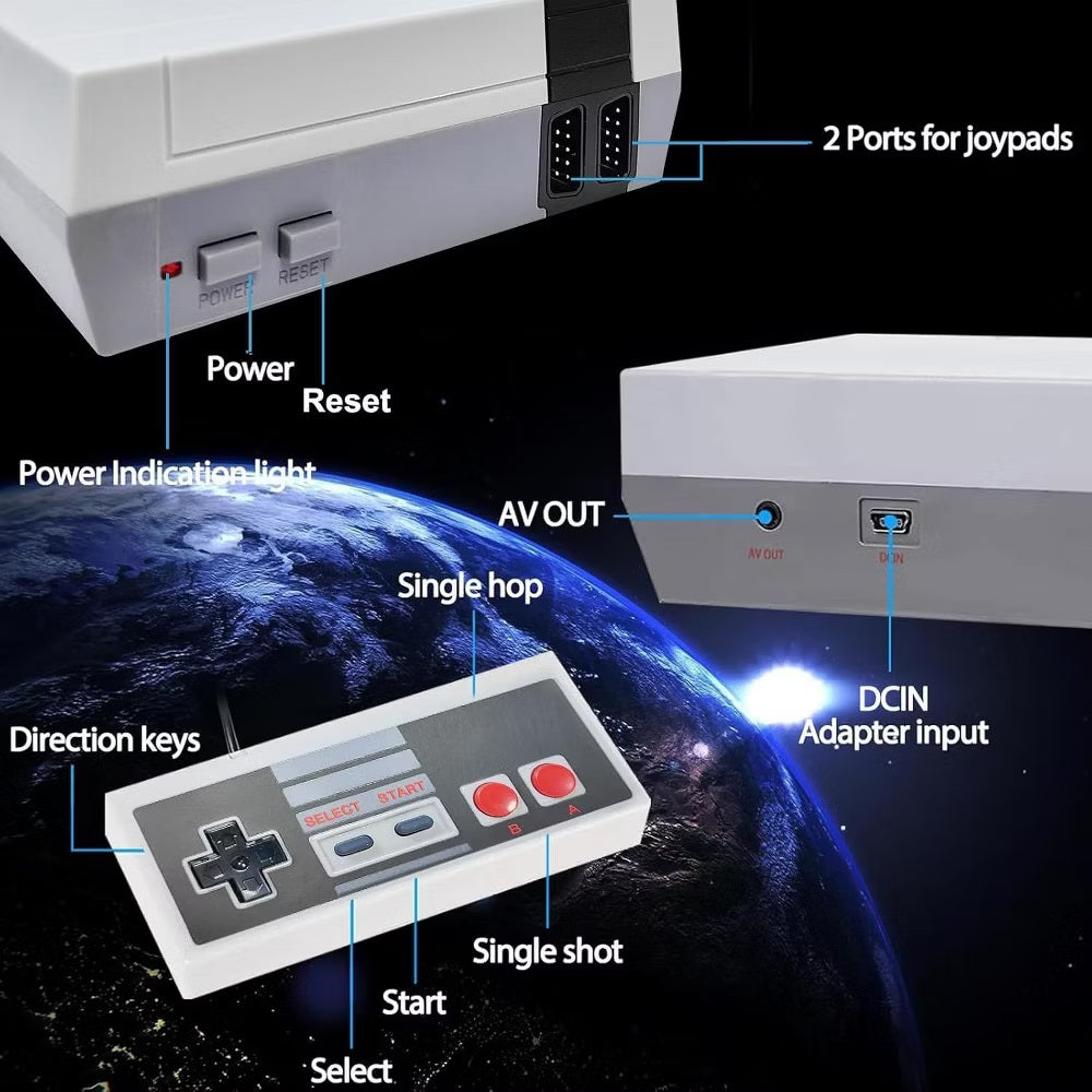 Classic Mini Rpm Console Retro Mini Gaming Console with 620 Classic Games, AV Output, and Dual ...