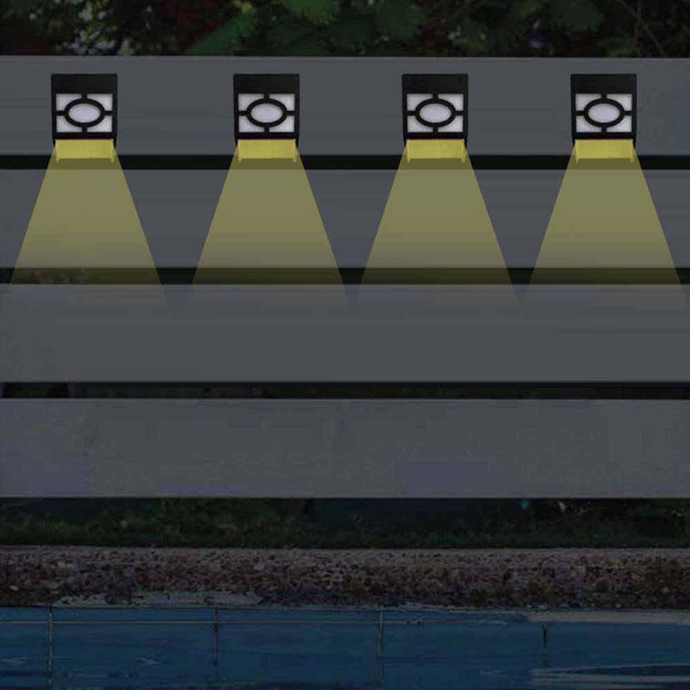 4-Pack LED Solar Powered Garden Fence Lights