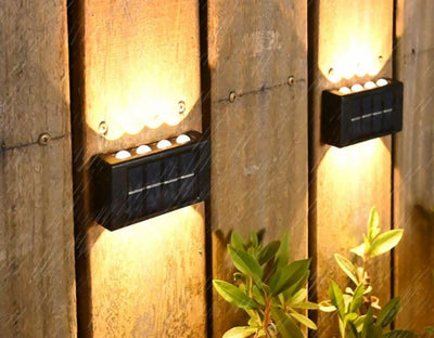 4-Pack Solar Outdoor Wall LED Light