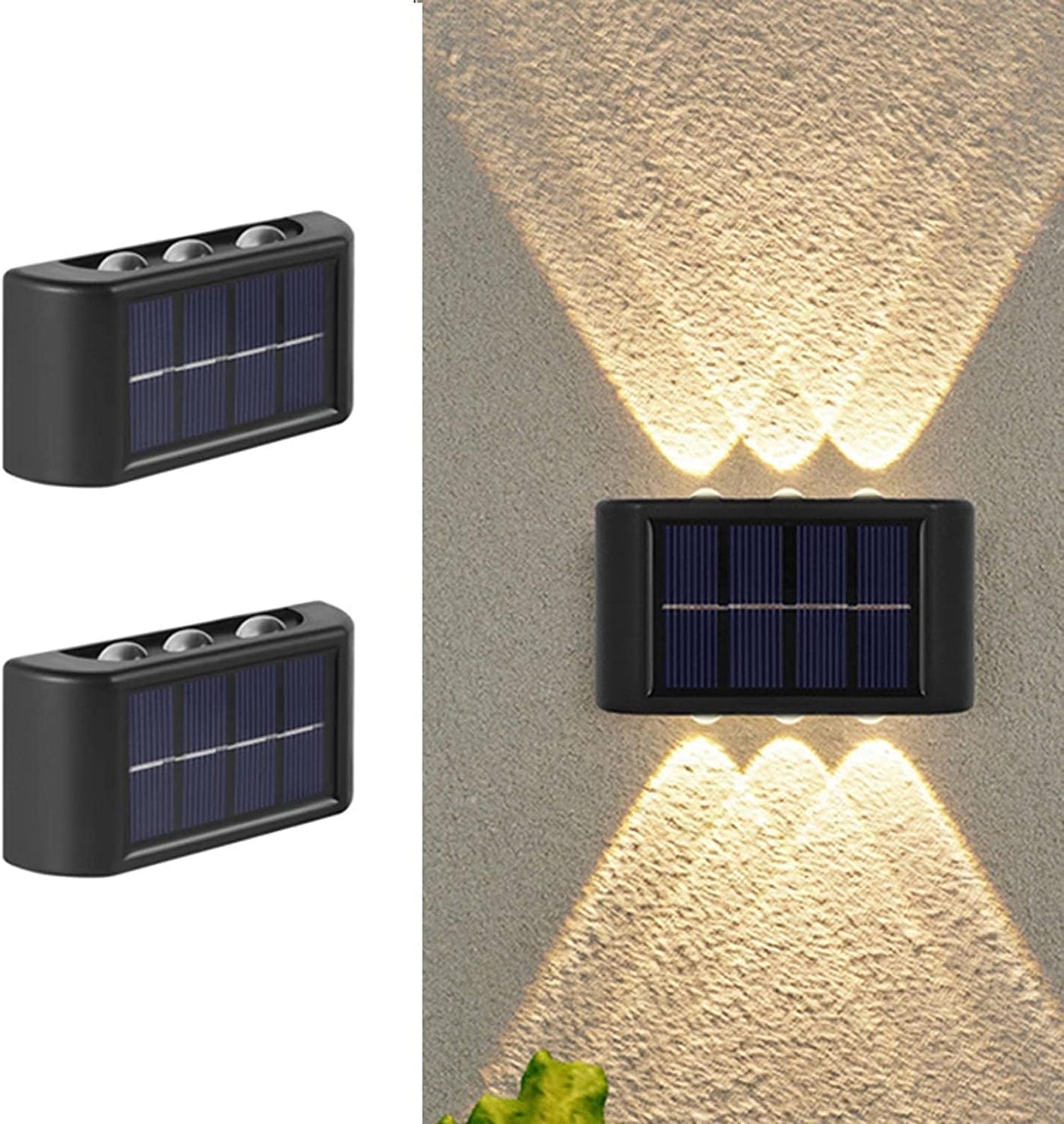 4-Pack Solar Outdoor Wall LED Light