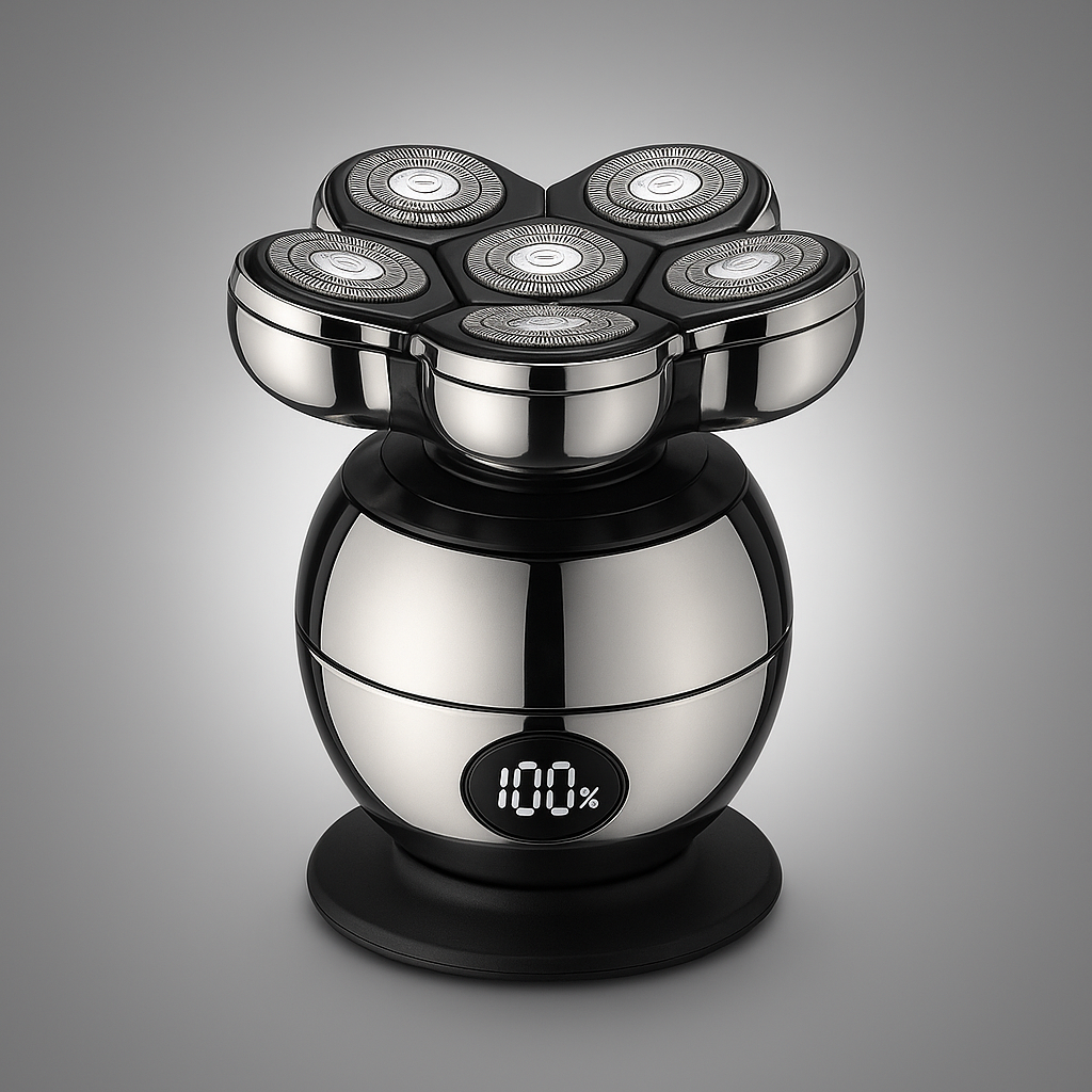 VUKO RQ8870 Men’s Electric Head & Beard Shaver – 7 Floating Heads, LED Display, Fully Washable, Rechargeable Grooming Tool