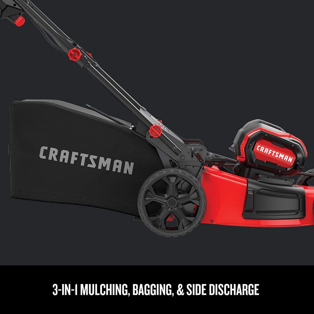 CRAFTSMAN V60* 3-in-1 Cordless Lawn Mower, 21-Inch (CMCMW260P1)