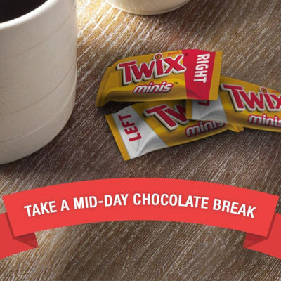 TWIX Caramel Chocolate Minis - Fun Size Mini Treats - Irresistible Milk Cookie Bars - Individually Wrapped Bulk Chocolate Candy - Delicious Sweets for Christmas, Holidays, Pantry & Birthdays