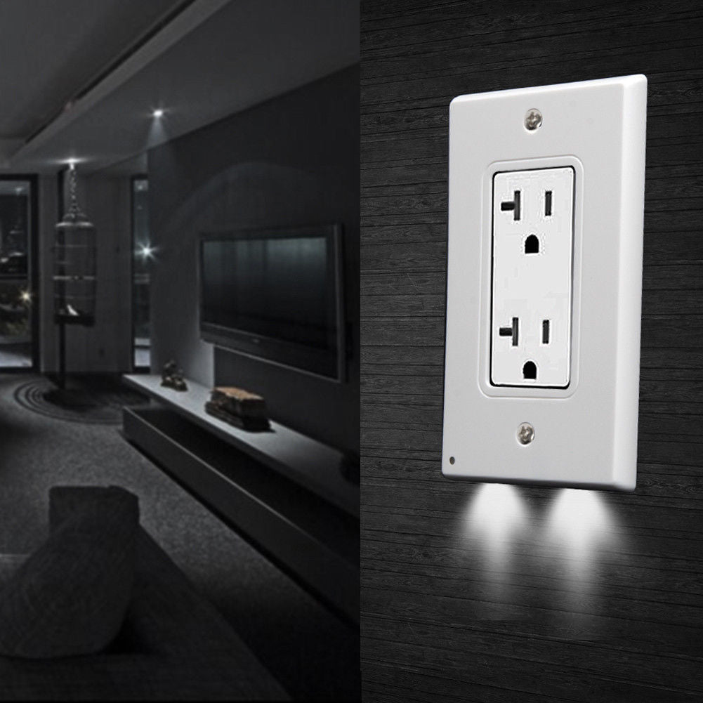 Outlet Cover with Built-In LED Night Light - 2 Styles