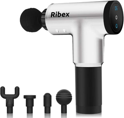Ribex Pro Massage Gun With 4 Attachable Heads