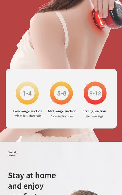 Cupping Massage Device – 6 Suction Modes, Red Light Therapy, 1200mAh, Rechargeable