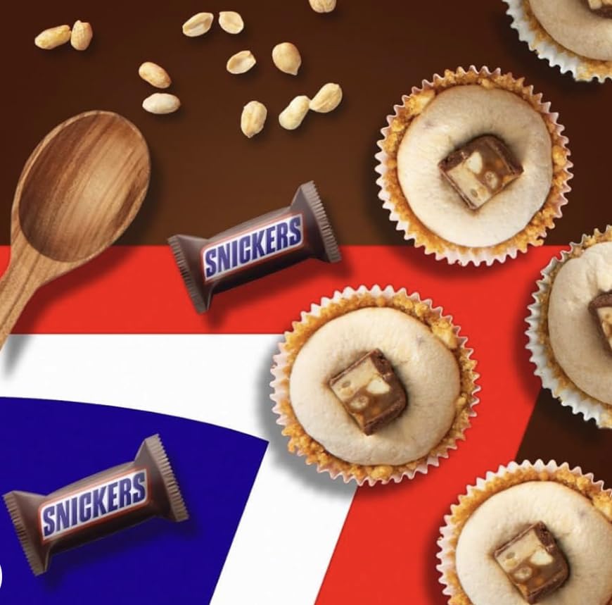 Snickers Fun Size Chocolate Candy Bars – Individually Wrapped Nougat, Caramel, Peanut & Milk Chocolate Treats – Bulk Packs for Sharing & Snacking