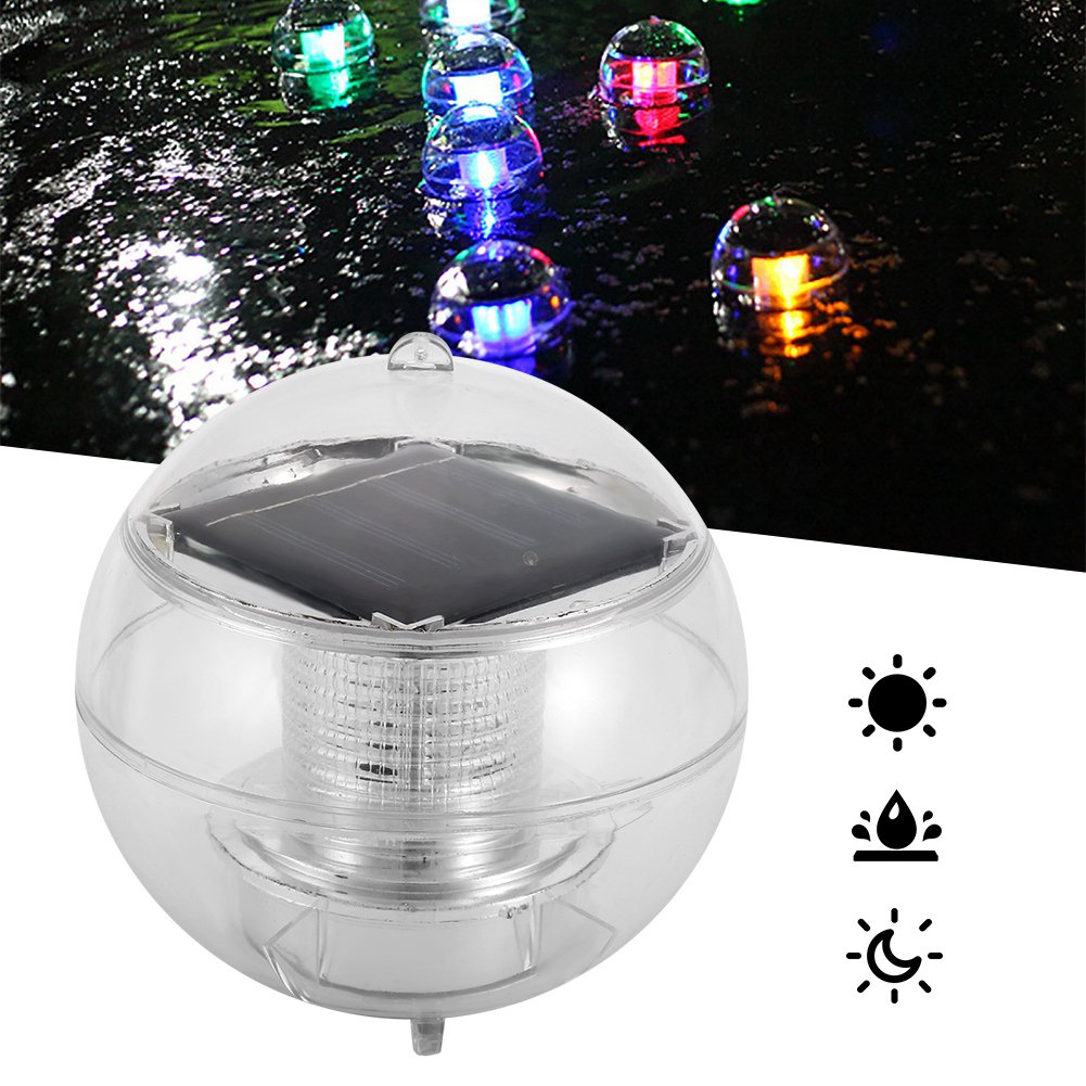 2-Pack Floating Solar Color Changing Lamps for Pool, Garden