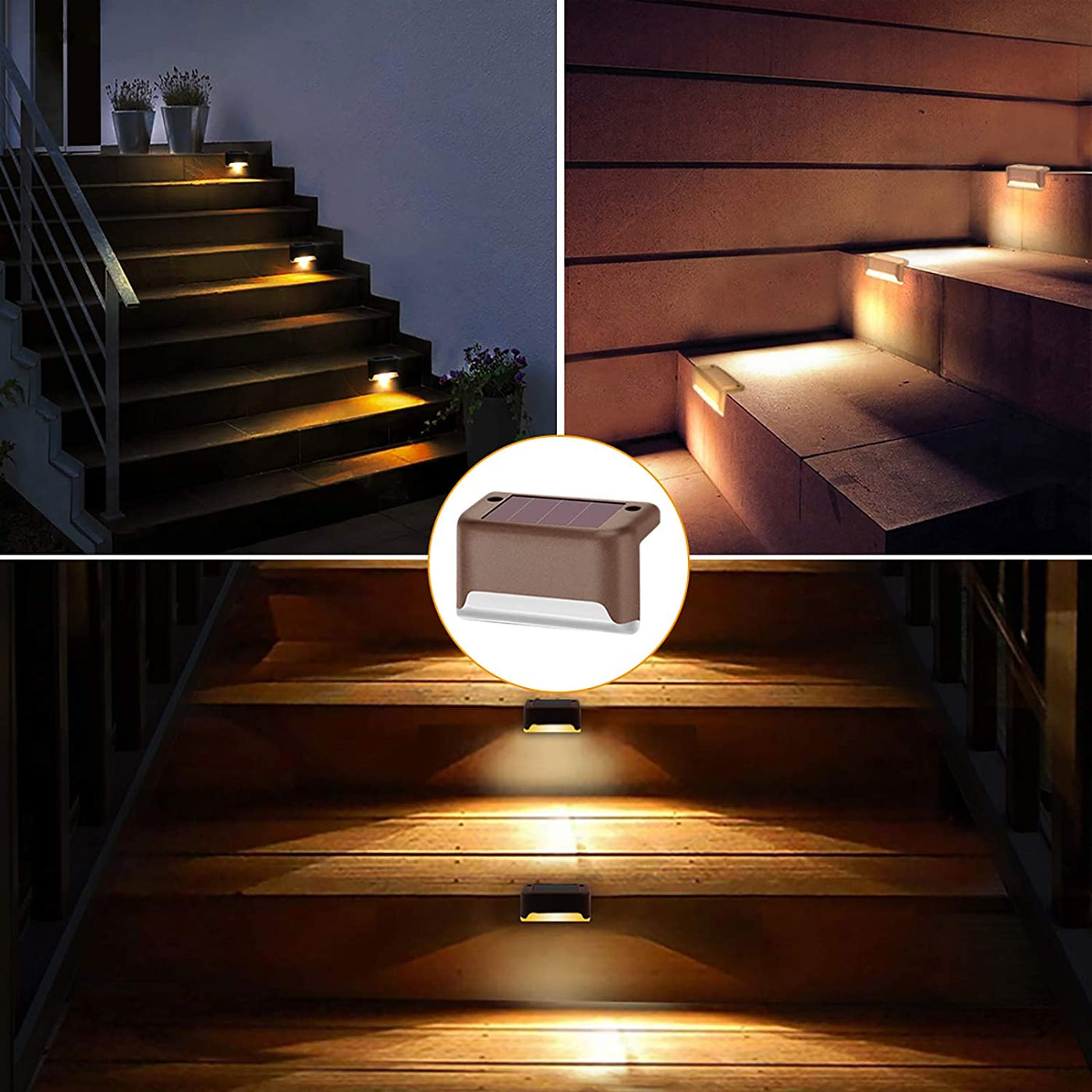 8-Pack Solar LED Deck & Step Lights – Infinite Basics