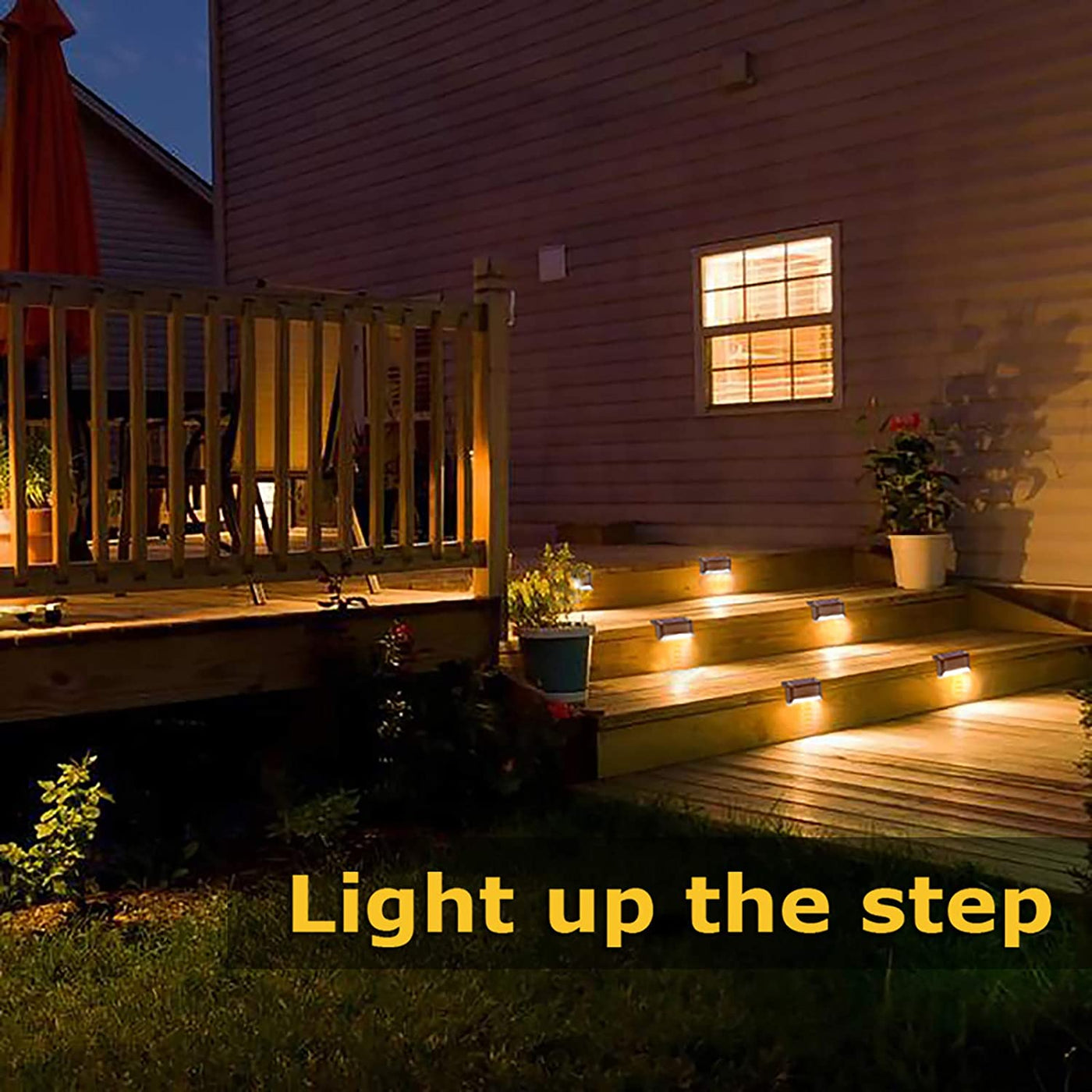 8-Pack Solar LED Deck & Step Lights