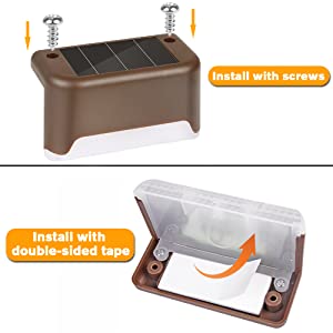 8-Pack Solar LED Deck & Step Lights
