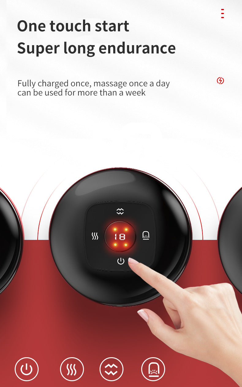 Cupping Massage Device – 6 Suction Modes, Red Light Therapy, 1200mAh, Rechargeable