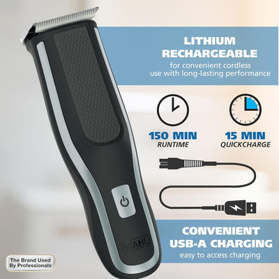 Wahl Clipper Self-Haircut Pro Lithium Ion Cordless Hair Clippers, Easy to Use Self Haircutting Kit Designed for DIY Haircuts - Model 3026122