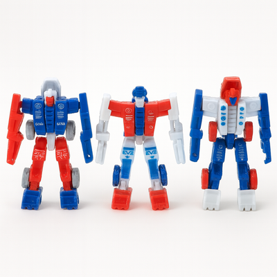 3-Pack MorphMaster Transforming Robot Toys – 2-in-1 Robots to Vehicles (Age 5+)