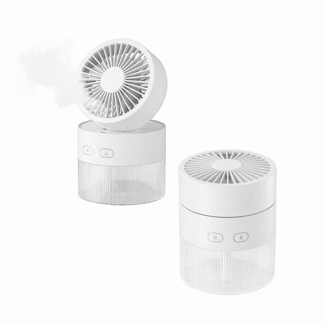 Mist Cooling Fan Compact Desktop Fan with Water Mist Feature