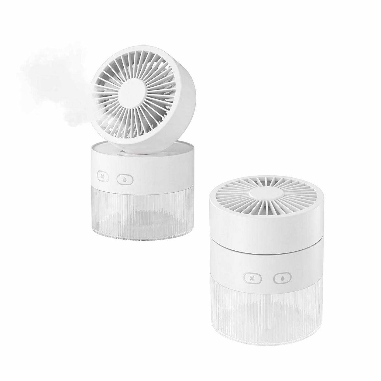 Mist Cooling Fan Compact Desktop Fan with Water Mist Feature