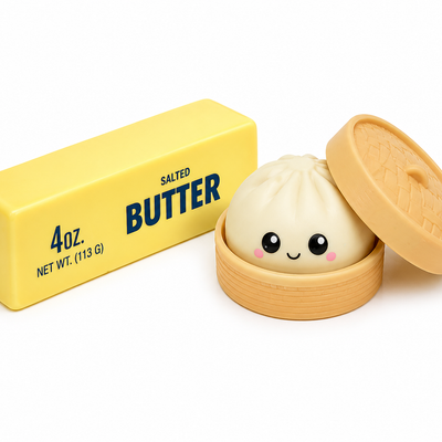 Butter Squishy + Squishy Dumpling Combo Pack – 2PC Stress Relief Fidget Toy Set