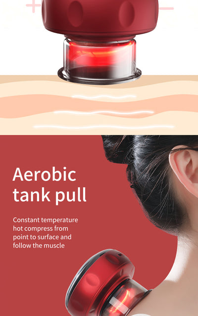 Cupping Massage Device – 6 Suction Modes, Red Light Therapy, 1200mAh, Rechargeable