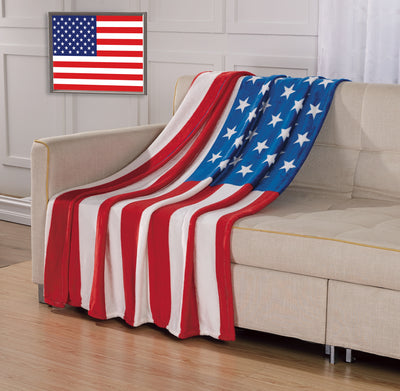 American USA Flag Oversized 50x70" Throw Blanket