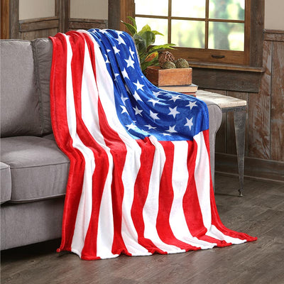 American USA Flag Oversized 50x70" Throw Blanket