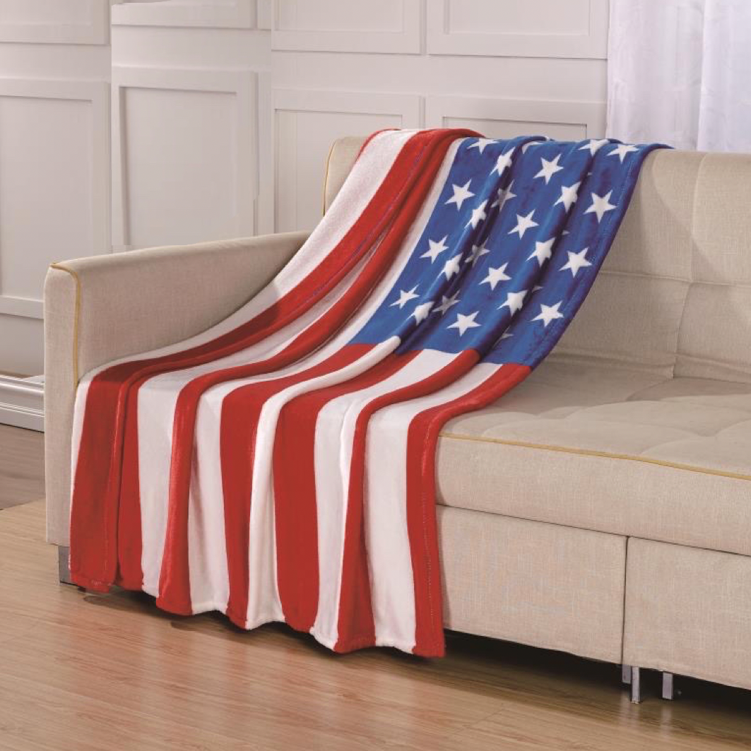 American USA Flag Oversized 50x70" Throw Blanket