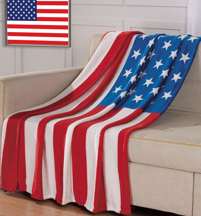 American USA Flag Oversized 50x70" Throw Blanket