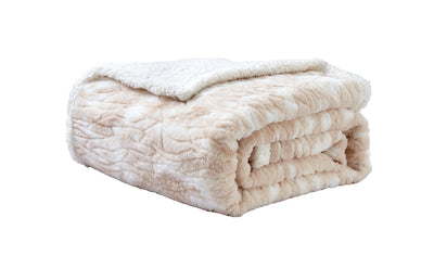 Alaska Faux Fur Sherpa Blanket Queen Size