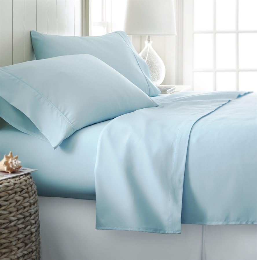 300 Thread Count 100% Cotton Solid 4-Piece Sheet Set