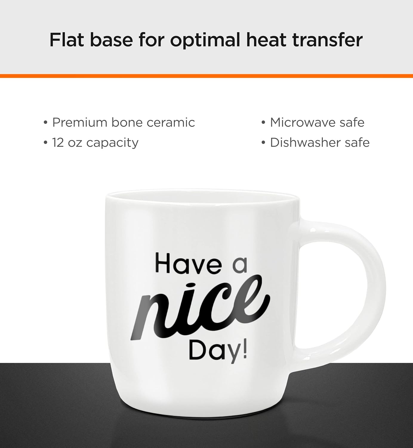 Funny Coffee Mug with Warmer Have a Nice Day Sarcastic Coffee Mug with Electric Heated Base - Novelty Christmas Gift Idea for Coworker/Coffee Lover, Men/Women (Gift Boxed)