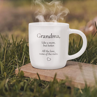 SoHo Funny Gift for Grandma, Coffee Mug with Warmer, Electric Heated Cup for Coffee Lover Gifts for Birthday/Christmas, 12oz (Gift Boxed)