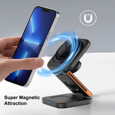 CF37 Foldable Wireless Charger – Compact, Fast Charging, Portable Design for iPhone, Android, and Qi-Enabled Devices