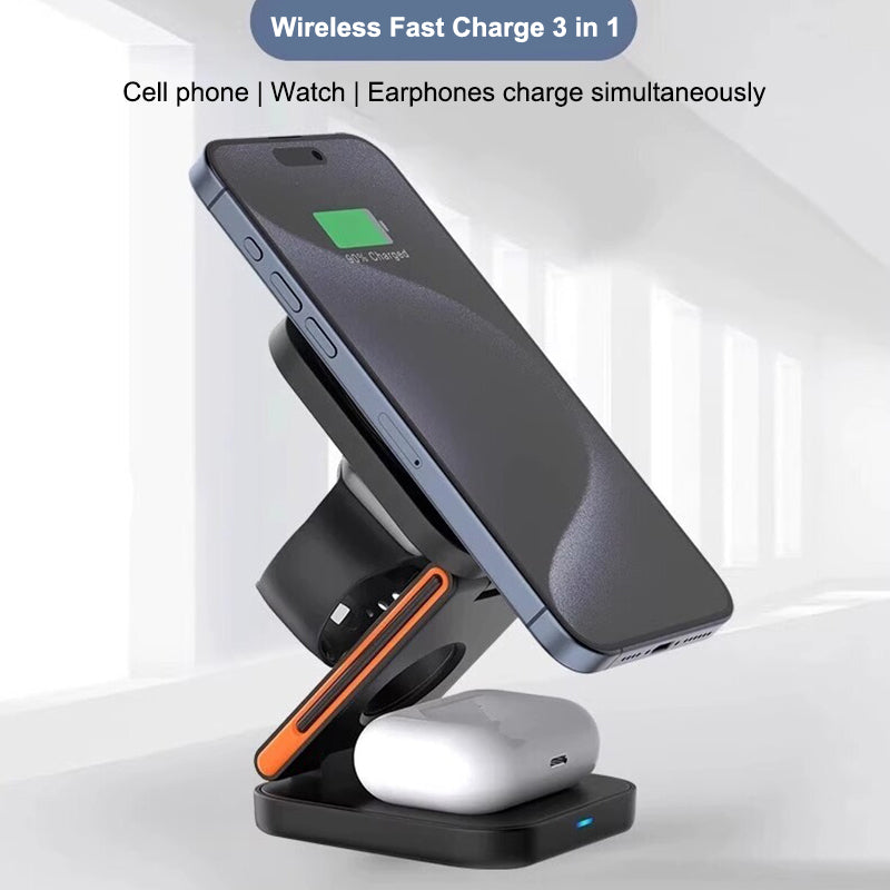 CF37 Foldable Wireless Charger – Compact, Fast Charging, Portable Design for iPhone, Android, and Qi-Enabled Devices